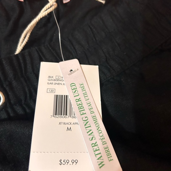 Guess Black linen cargo pants Medium! Brand new with tags! - Picture 2 of 6